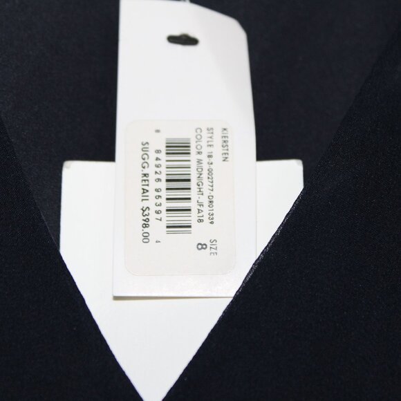 Joie NWT 100% Silk Navy Colorful Layered Cocktail Midi Dress Sheer Ruffles 8 M - Picture 7 of 13